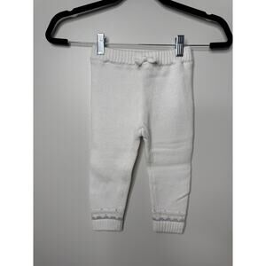 Janie & Jack Baby Toddler Boy Girl White Sweater Fair Isle Hem Winter 18-24M NWT